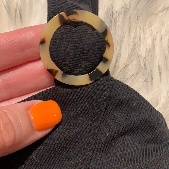 GOOD AMERICAN Black Tortoise Ring Corset Top SMALL - Picture 2 of 10